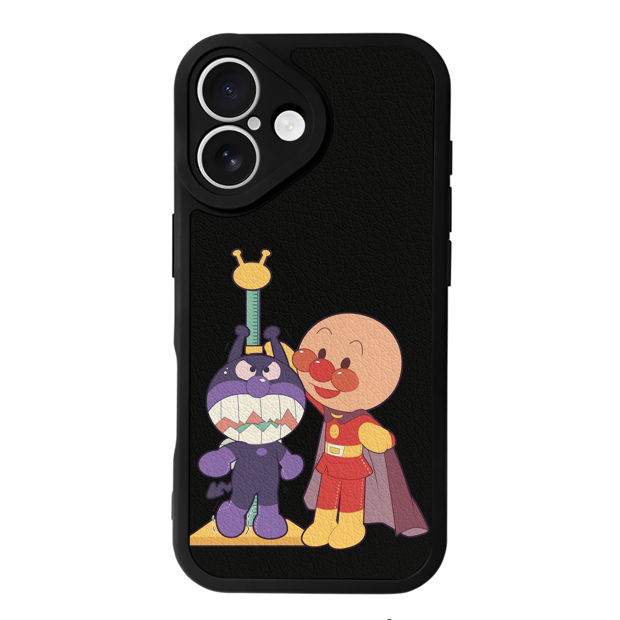 （画像用） アンパンマン Anpanman 【iPhone 16シリーズ対応】シリコンスマホケース（レザー調） 材質：シリコン